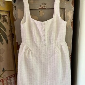 Gianni Bini Ivory Buttoned Mini Dress